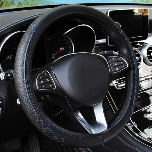Leather car steering - car,