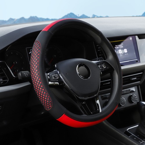 Red car steering wheel - red,