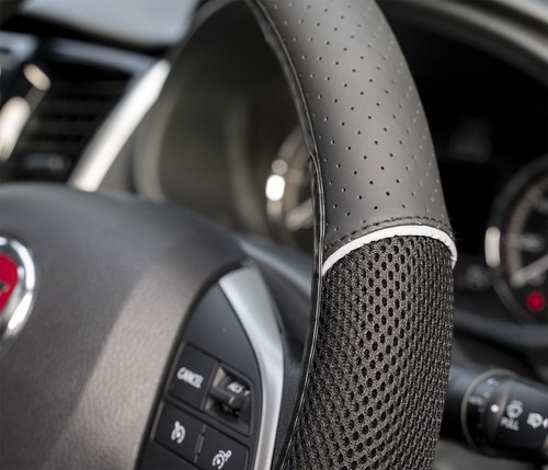 Leather look steering wheel - leather,