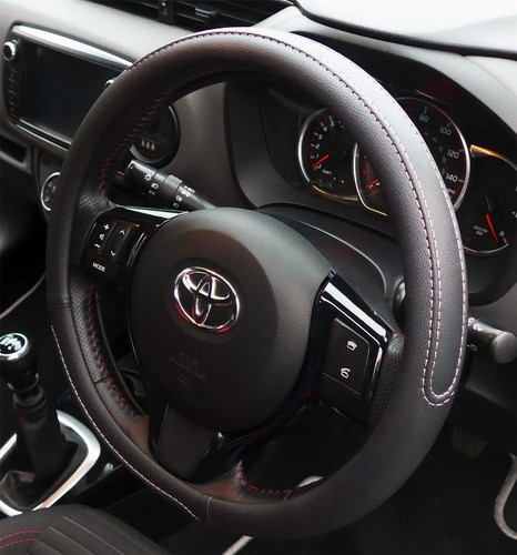 Black steering wheel cover - wheel,