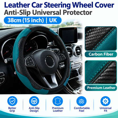 Leather car steering - leather,