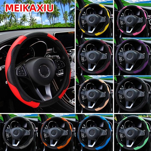 Leather car steering - steering, wheel