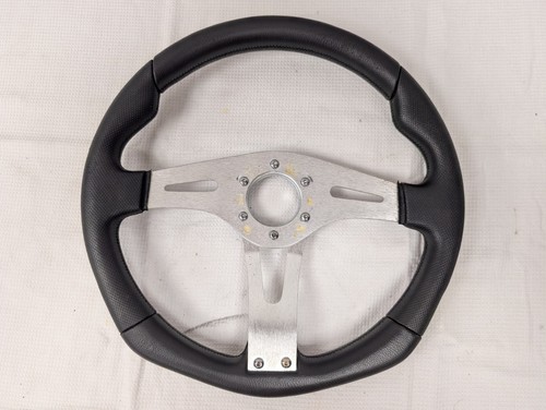 Metal leather steering wheel - /,