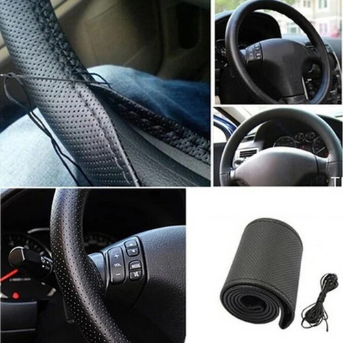 Leather diy car steering wheel - leather,