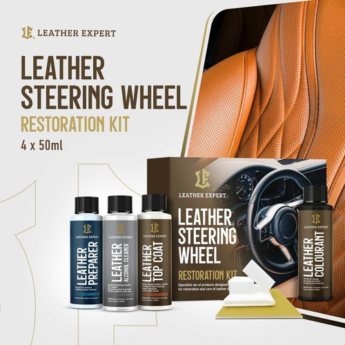 Leather steering wheel - leather,