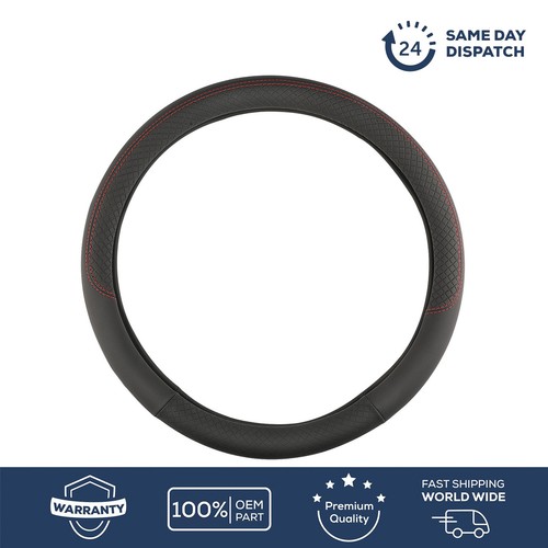 Black leather car - black, steering