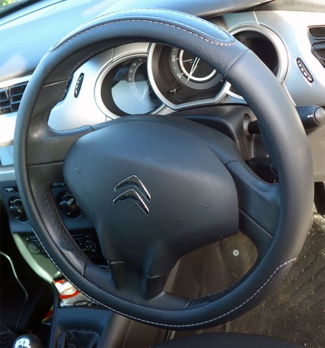 Black steering wheel cover - wheel,
