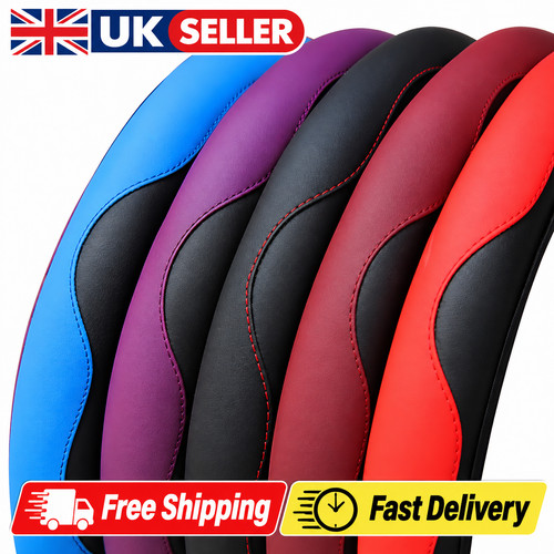 Leather car steering wheel - car,